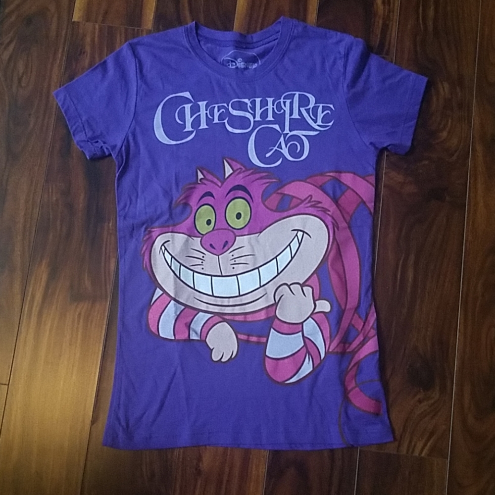 NWOT Disney Cheshire Cat Purple shirt